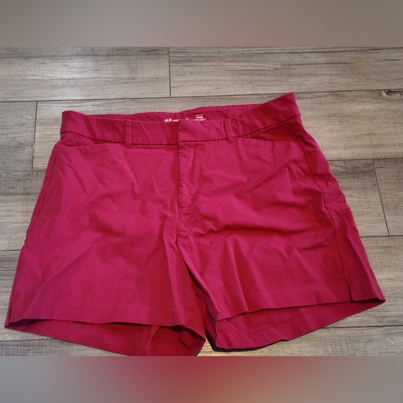 Old Navy High Rise Pixie Shorts Women’s 14 Fuchsia Pink Lagonlook Summer Chic - Picture 1 of 7